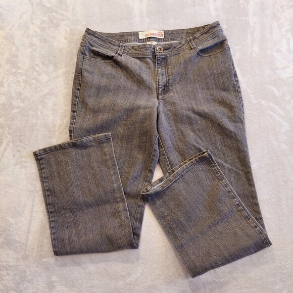 Faded Glory Stretch Bootcut Missy Petite Jeans Gray Size Missy 12 average 34x29 - Picture 12 of 16